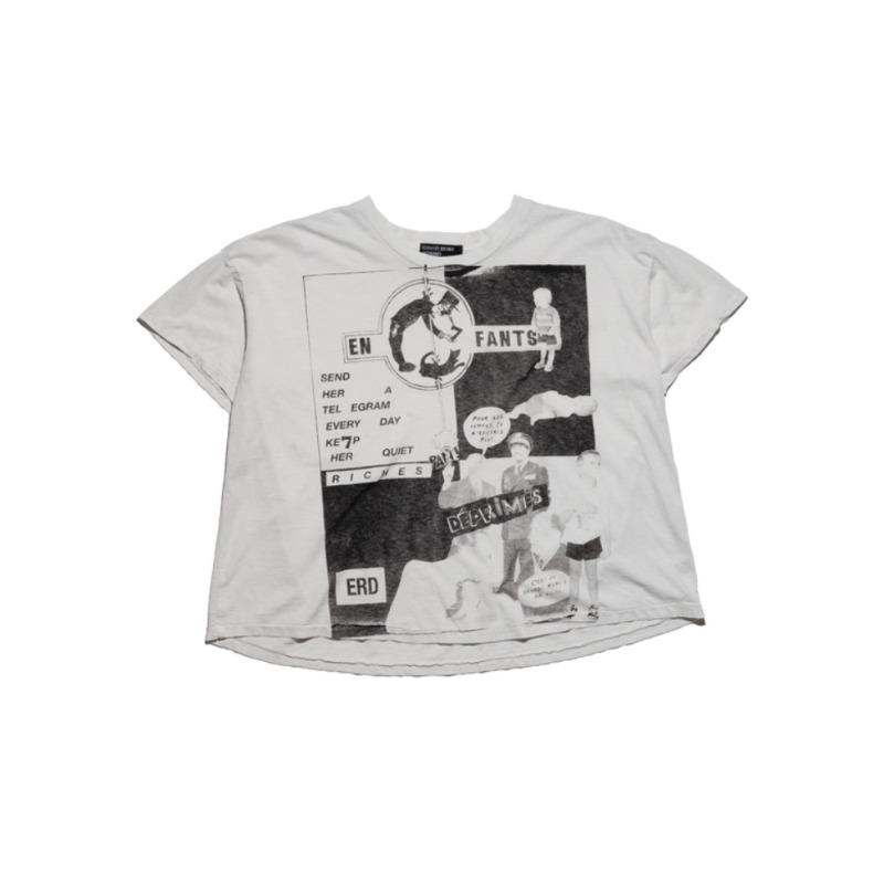 Letter printing retro portrait American tide brand loose men's and women's casual short-sleeved T-shirt tide