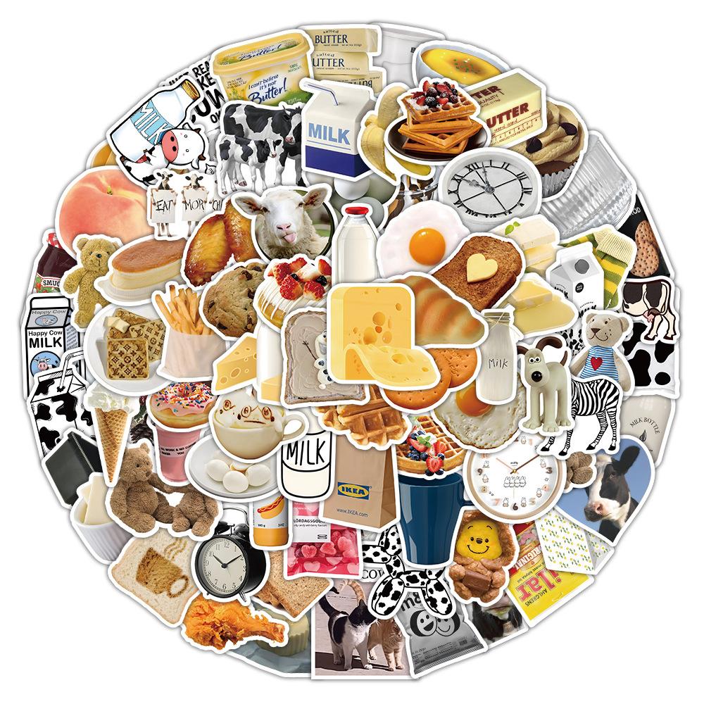 63PCS INS Wind Shiny Pink Silver Small and High Sense Personalized Stickers For Helmet Notebook Laptop Decal