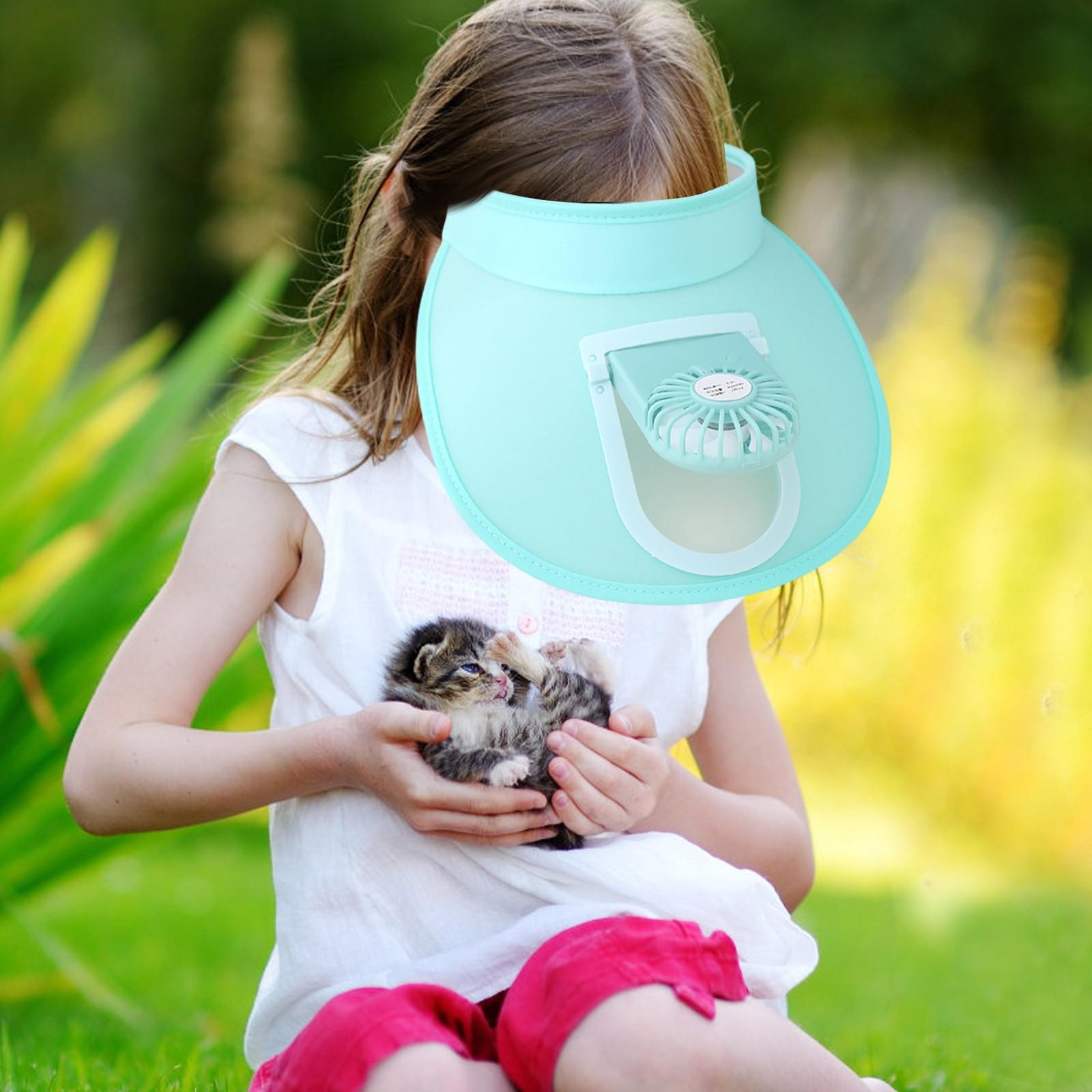 

Детская кепка-веер от солнца, сочетающая в себе функции солнца и вентилятора/технология невидимого черного вентилятора/длительный срок службы батареи/легкий и портативный One Size