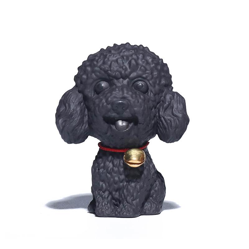 Purple Sand Puppy Tea Pet Boutique Cute Lucky Teddy Zodiac Dog Wangcai Tea Table Ornament Tea Set Accessories