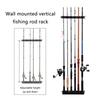 Fishing Rod Holder Fishing Rod Rack for Wall, Wall Mount Fishing Rod Display Rack Organizers No Drill Fishing Rod Stand
