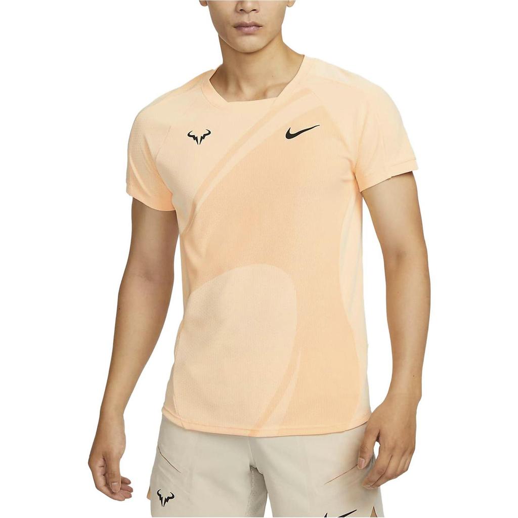 Nike Men's Dri-FIT ADV Rafael Nadal Tennis Short-Sleeve Top Ice Peach DV2878-801