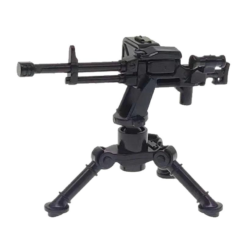 Military WWII Weapons Building Blocks Soldier Figure Toy Gatling M2 Heavy Machine Gun NSV M19 Box Rifle Bullet Chain Mortar K045