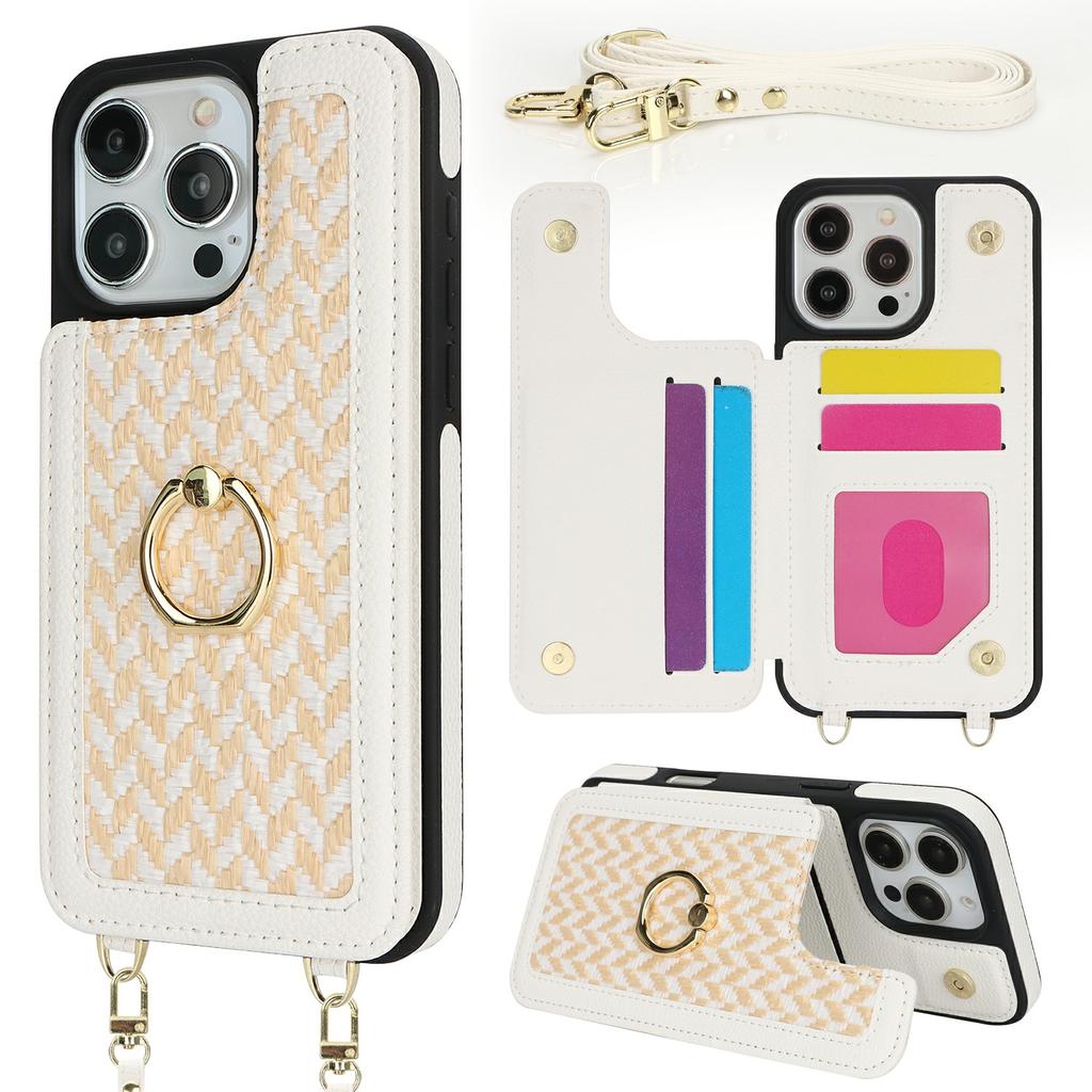 For iPhone 15 Pro Max Case with Card Holder,Kickstand,RFID Blocking PU+TPU Phone Back Cover