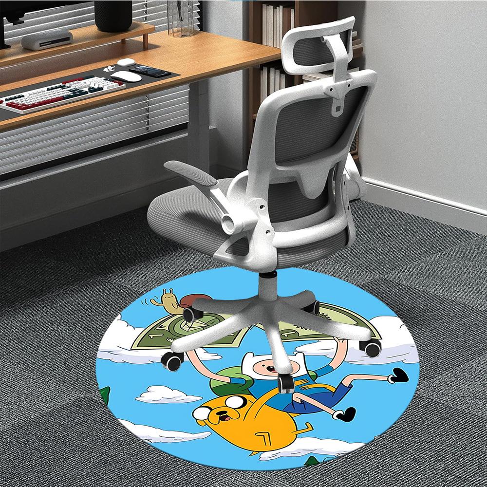 

1pc Adventure Time Jake the Dog Office Round Area Rug, Under Office Chairs Bedroom Living Room Home Decor, Available in Various Sizes0 80cm by 80cm