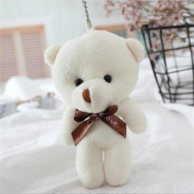 Mini Conjoined Bear Plush Toys PP Cotton Soft Stuffed Small Bears Pendant Toy Doll Holiday Gift for Girls and Boys