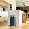 Automatic Kitchen Bin - LARGO - KITCHEN MOVE - 42 L - Matte Grey Stainless Steel with Rim