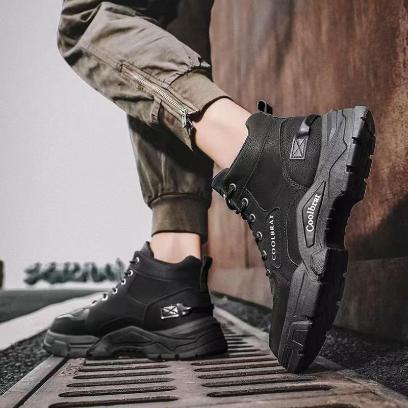 Outdoor Boots for Men Lace Up High Cut Winter Hiking Man Shoes Non Slip Comfortable New Sale Designer Y2k in Promotion Low Price