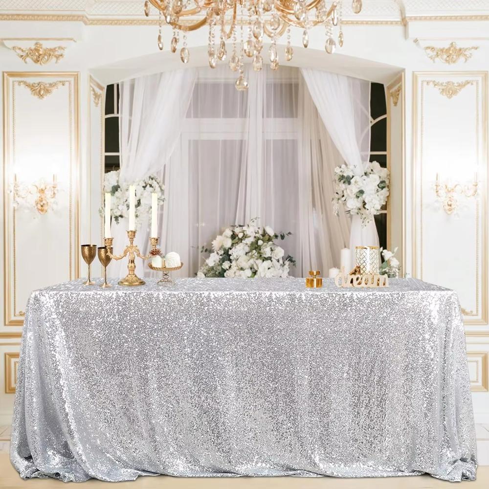 Sparkling Party Sequin Tablecloth Rectangular Table Decoration Creative Table Linen Hotel