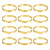 12 Piezas Anillos de Servilleta Dorados Metal Diseño de Círculo Portaservilletas Hebillas Cena Familiar Fiesta de Bodas Decoración de Mesa