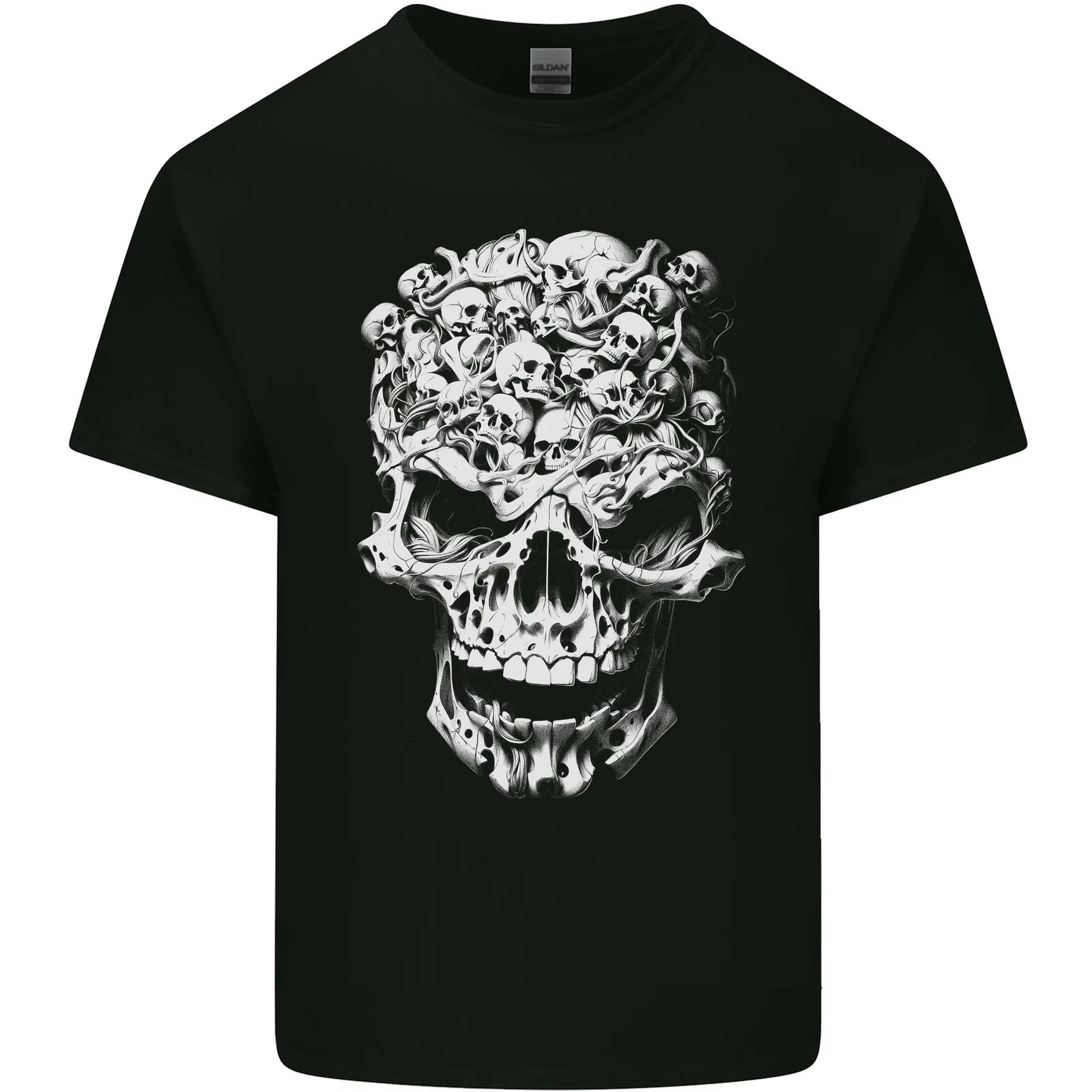 Skull Made of Skulls Heavy Metal Rock Music Kids T-Shirt Childrens XL