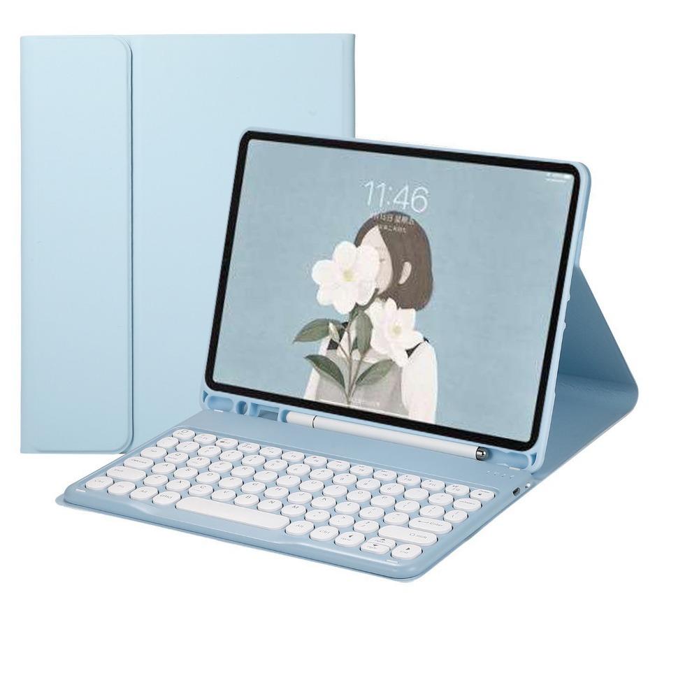 Bluetooth Keyboard Case for iPad Air 6 Pro 11 Split Round Keycap with Pencil Holder 10.2 Inch