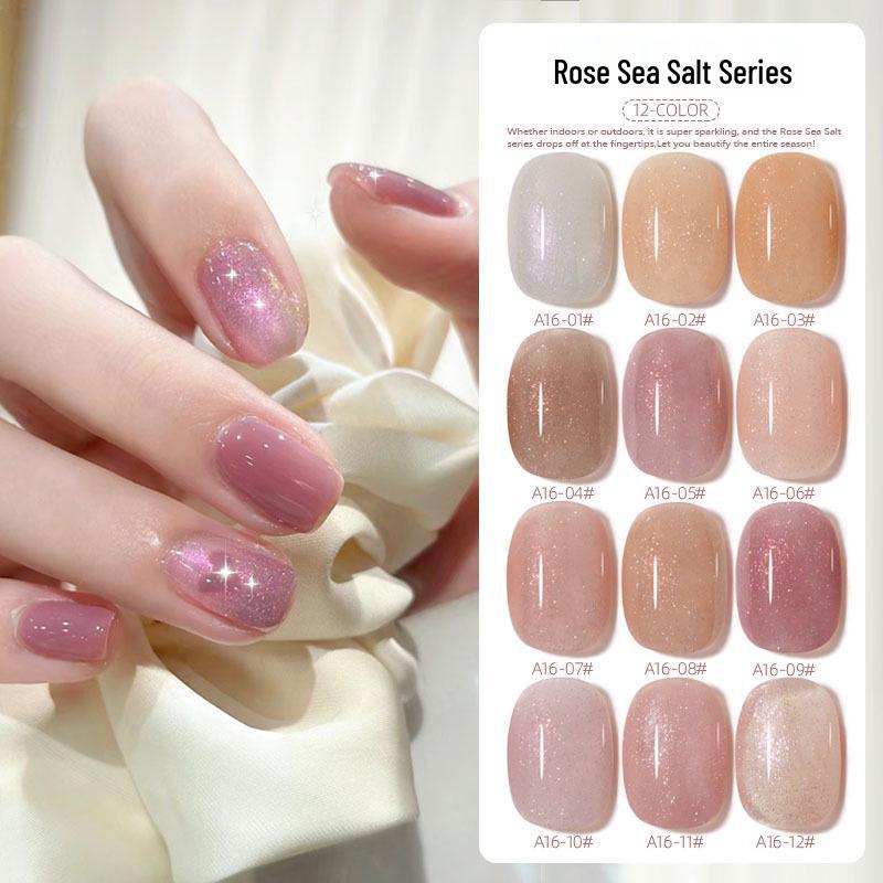 Versatile Pearlescent Iridescent Glitter Gel Polish 2024 - High-Density Flash Nail Art UV Gel