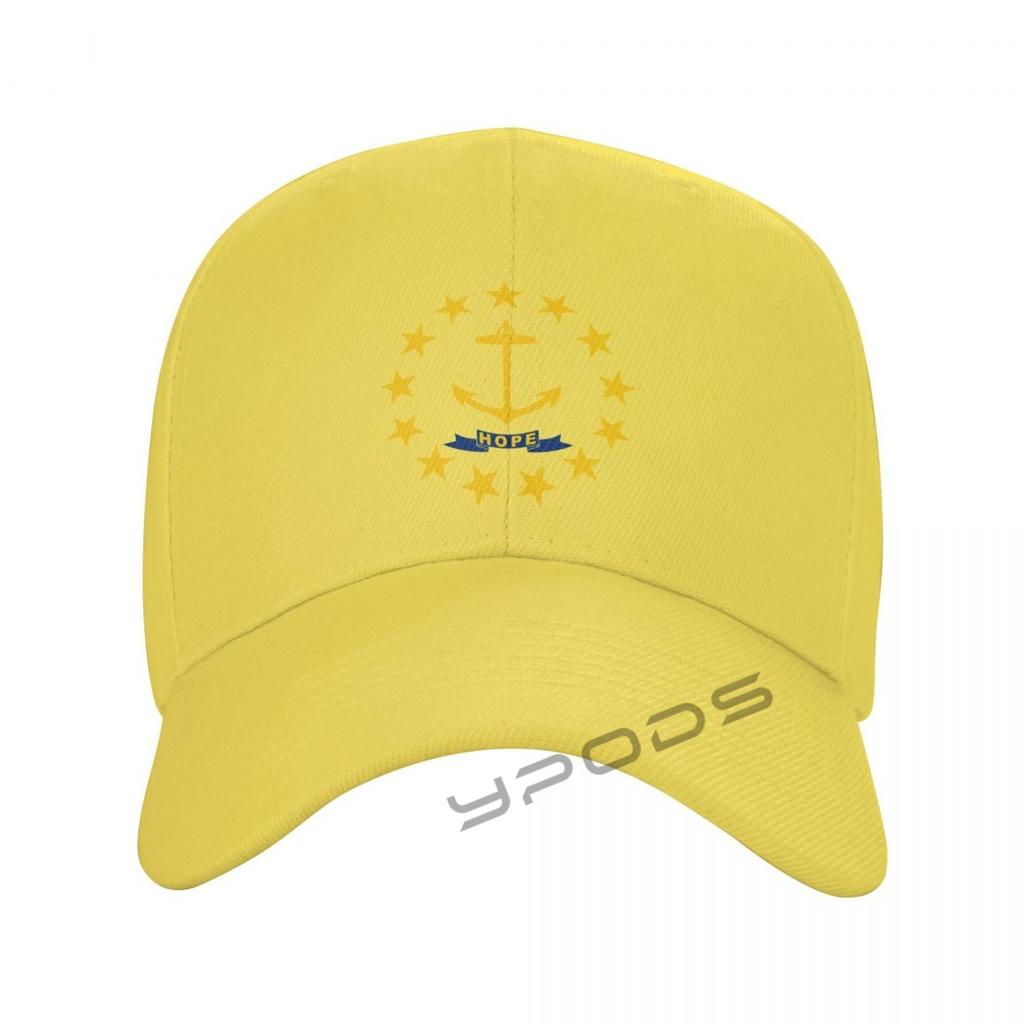 Unisex's Baseball Caps Flag Of Rhode Island State Women Summer Snapback Cap Adjustable Outdoor Sport Sun Hat