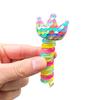 1PC New Lovely Beaded Big Flowers Elastic Spiral Hair Rope Head Rope Ponytail Hair Ring Rubber Band Headdress For Kids