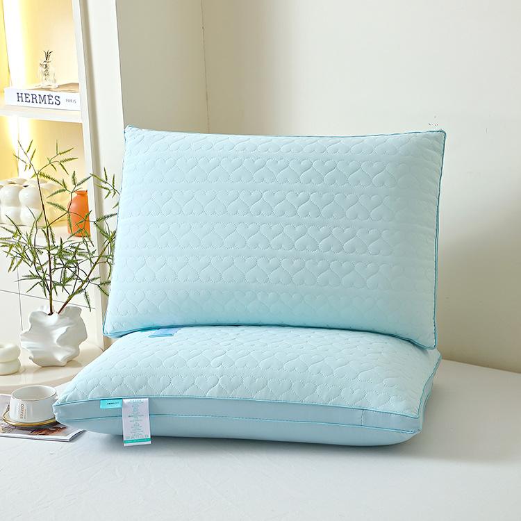 2025 New Solid Color Simple Cool Summer Cool Pillow Summer Cool Adult Medium and High Comfort Pillow One Pack
