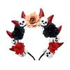 Simulation Bat Halloween Hair Hoop Exaggerated Gothic Flower Hairband  Photography Props