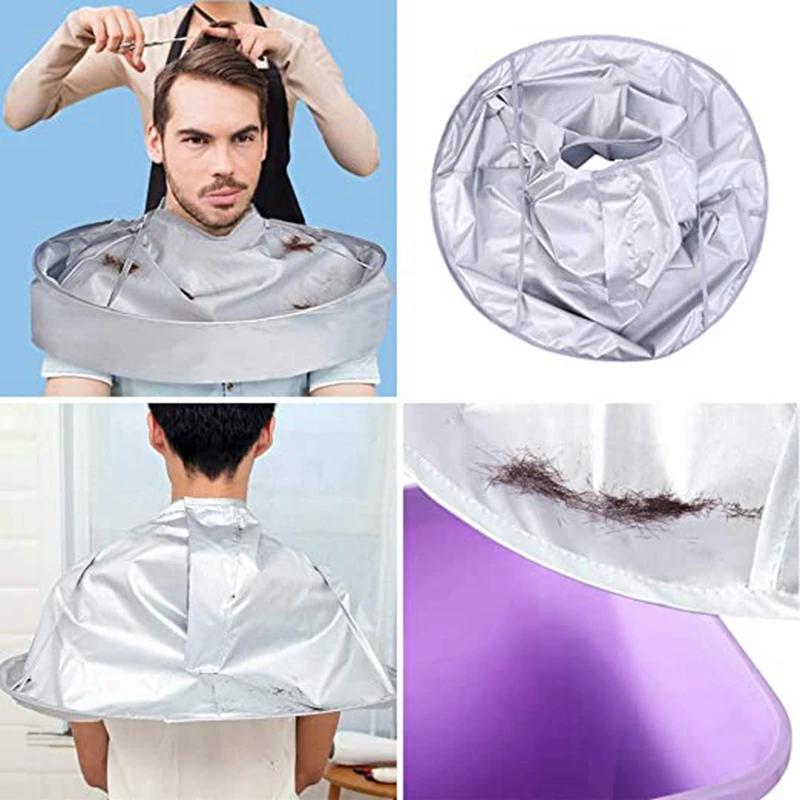 70cm Creative DIY Apron Hair Cutting Cloak Coat Salon Barber Stylist Cape Umbrella Haircut Cloak Hairdressing Cleaning Protector