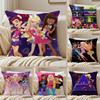 Pop Anime Loli-Rock Pillow Case Sofa and Living Room Decorative Cushion Covers Dust-proof and Mite-proof Invisible Zipper