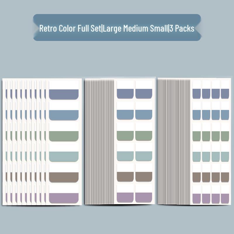 Colorful Transparent Writable Index Tabs and Memo Stickers for Students