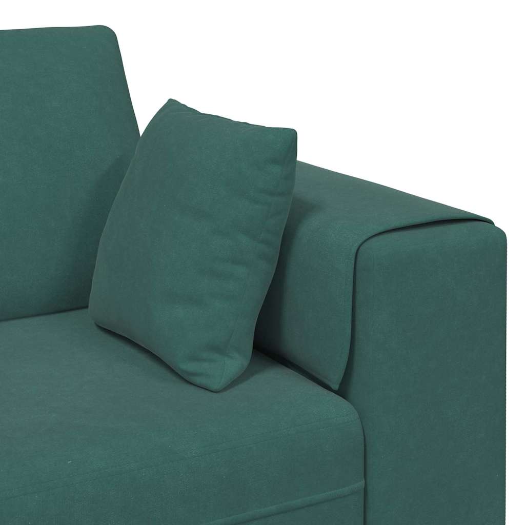 Dark Green Sofa 250 X 77 X 76 Cm Velvet