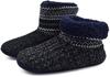 [COFACE] Men's Room Shoes Slippers, Large Sizes, Boa Boots, Winter, Warm, Cold Protection, Quiet, Washable, 14 Colors, 24.0~31.0 cm, AR5892 - Black/Wh