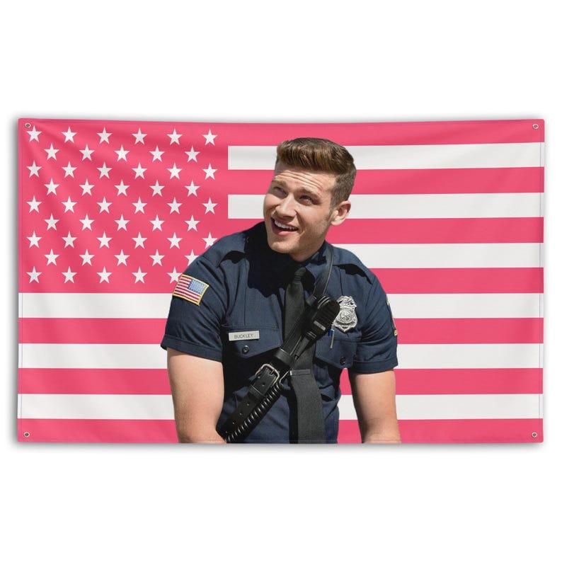 Pink American flag tapestry 75x100