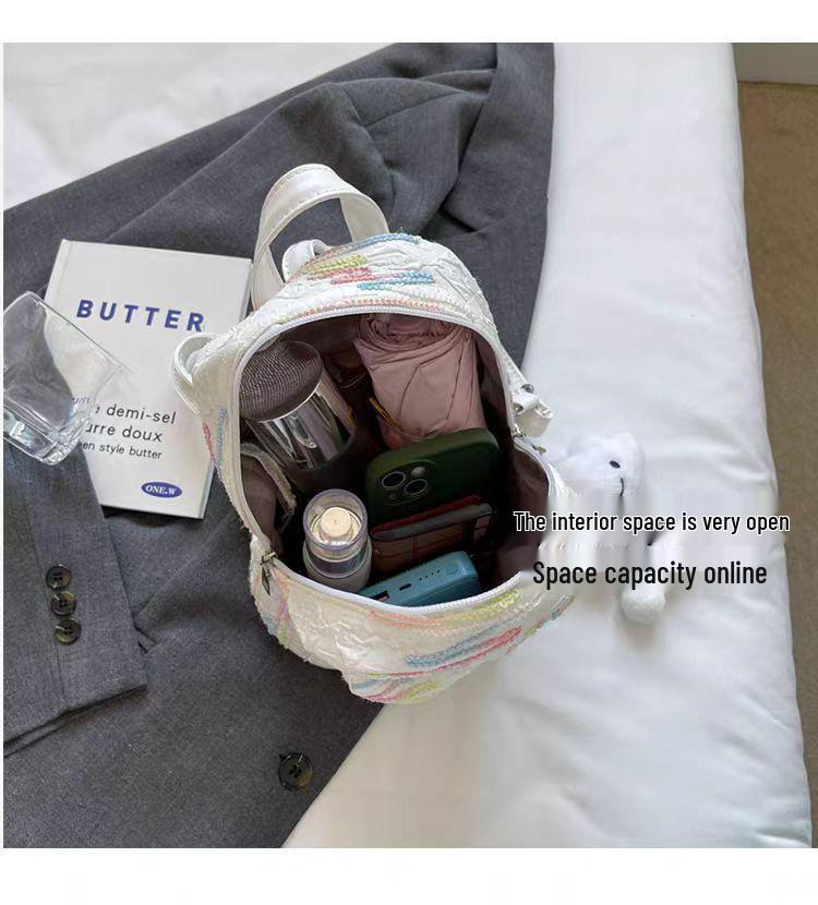 Adorable Mini Backpack for College Women's Spring Outings - Soft Girl Shoulder Bag