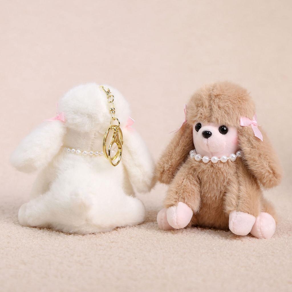 Poodle Doll Pendant Keychain Plush Toy Birthday Gift Girls Bag Pendant Cute Doll