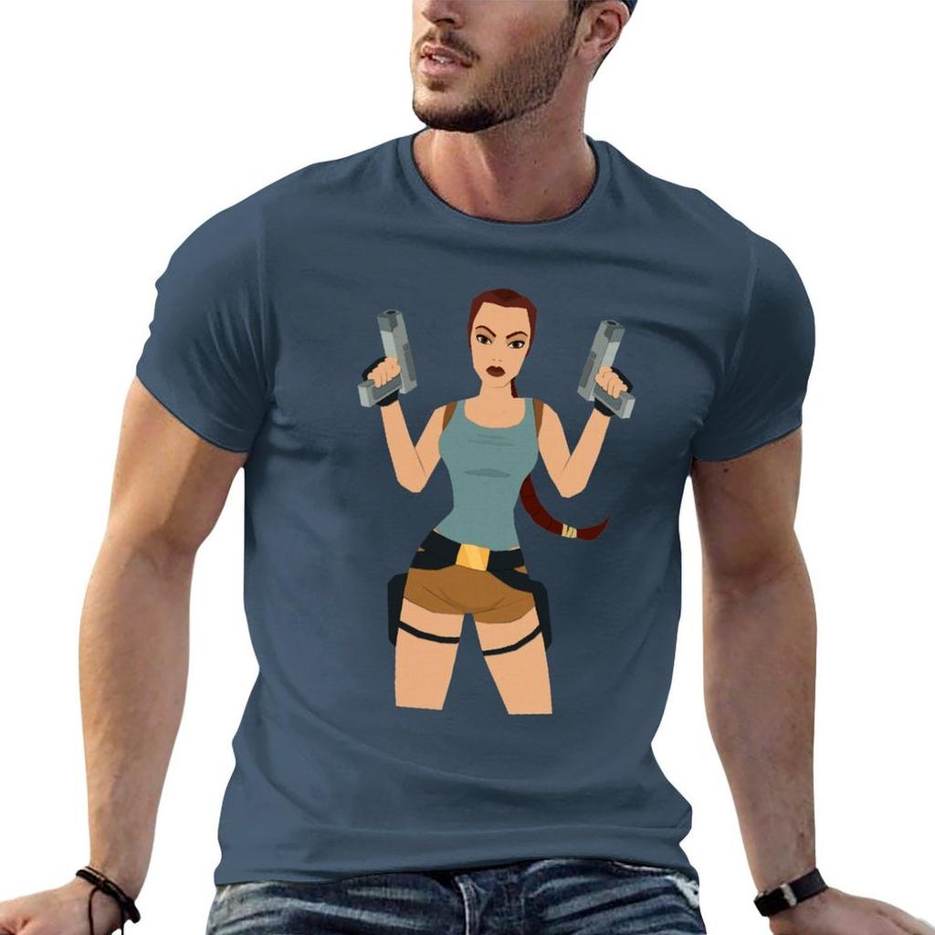 Paper Lara Croft Tshirt Large Size Casual Tee Shirt