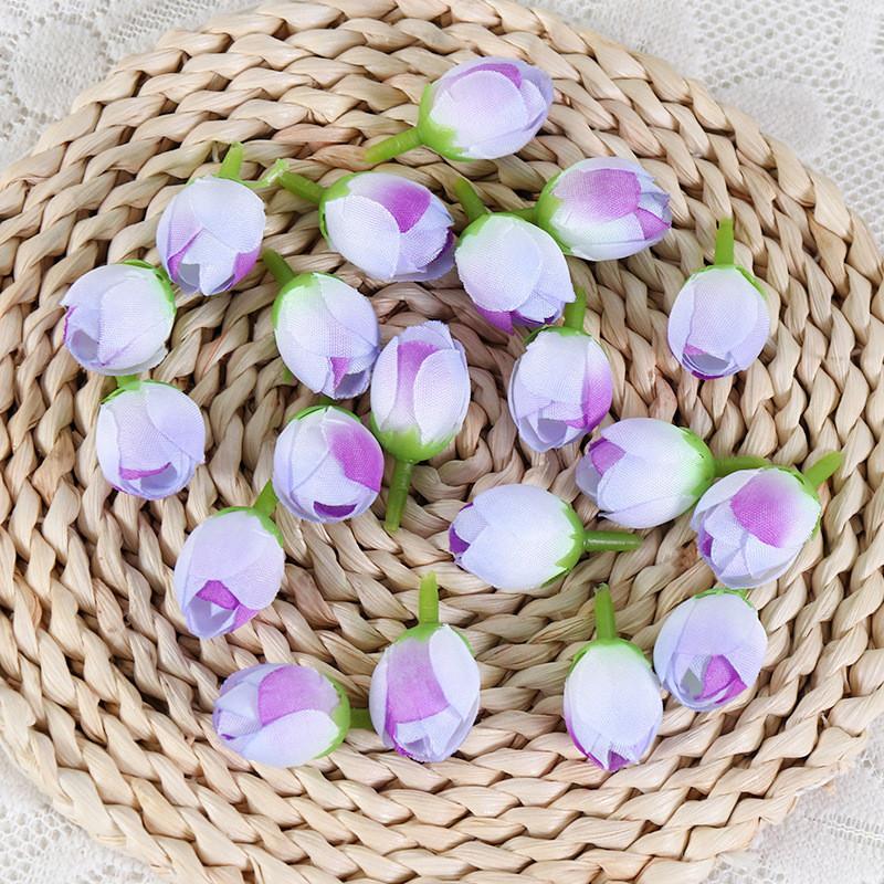 Artificial Rose Silk Buds For Diy Wedding Bouquets Home Decor Craft Supplies
