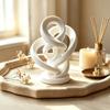 Zeitgenössische Büro Schreibtisch Dekoration Moderne Abstrakte Verdrehte Statue, 3D Gedrucktes Unendlichkeits-Twist-Ornament, Minimalistisches Weißes Band Ornament Künstlerisch