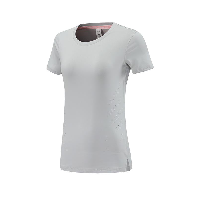 

Women s Quick-Dry Short-Sleeve Lightweight Yoga Tee Large світло-сірий колір
