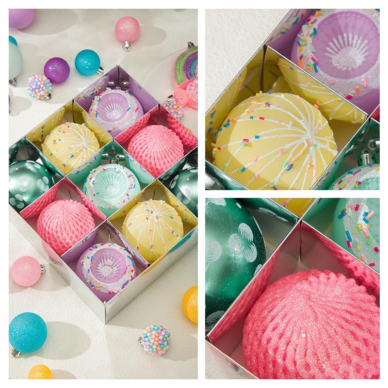 Balls Christmas Scene Decoration Kit With Colorful Plastic For Festival Party