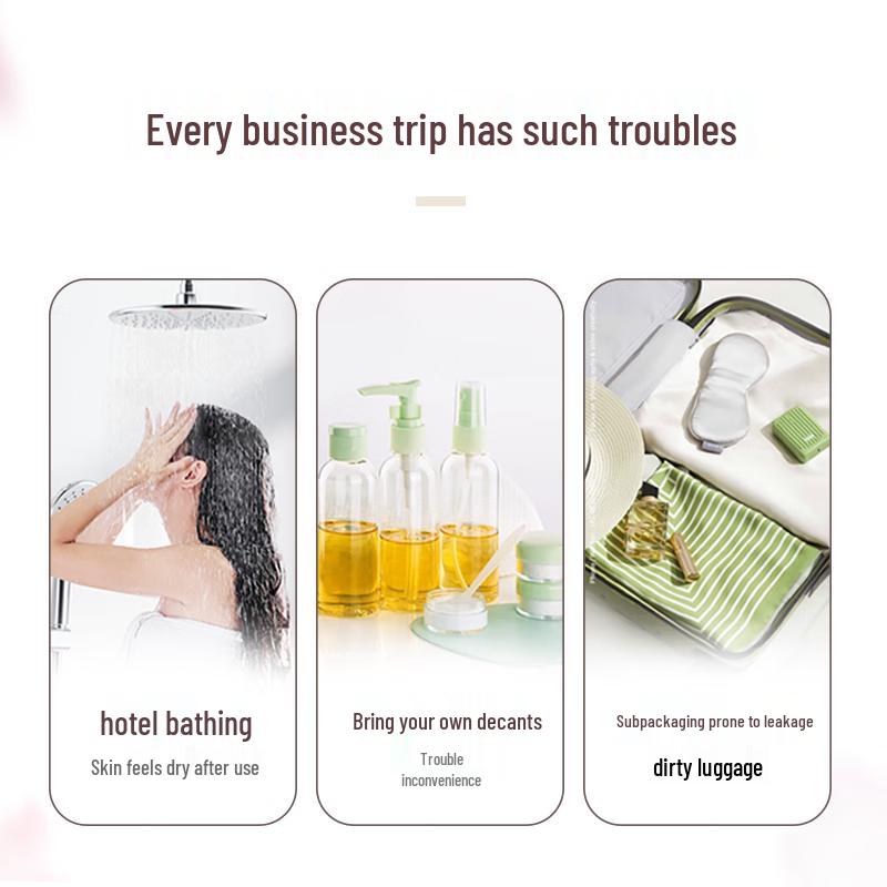 Light Fragrance Plant Amino Acid Travel Hair & Body Set