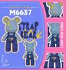 Mengpin Transparent Bear Micro Bricks Puzzle Toy for Kids - Brain Teaser Birthday Gift Figurine