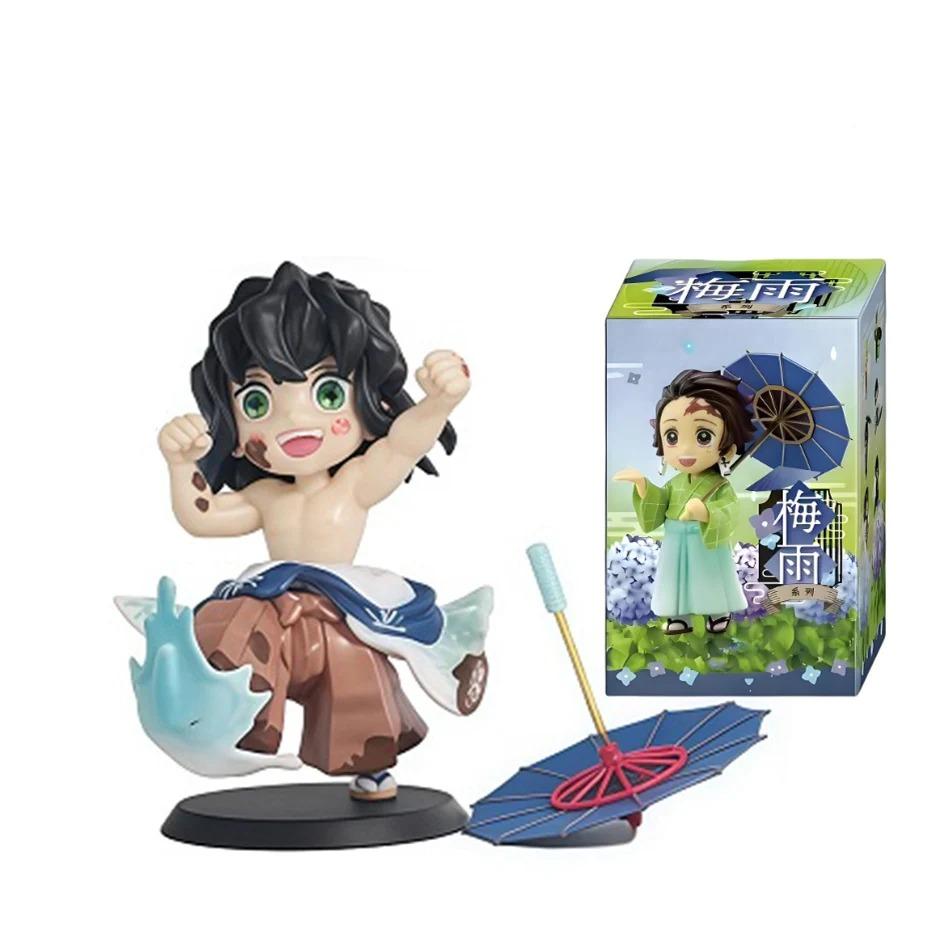 2026 Anime Demon Slayer Spring Plum Rain Series Figure Blind Box Tanjiro Kamado Nezuko Action Model Set Toys Ornament Surprise