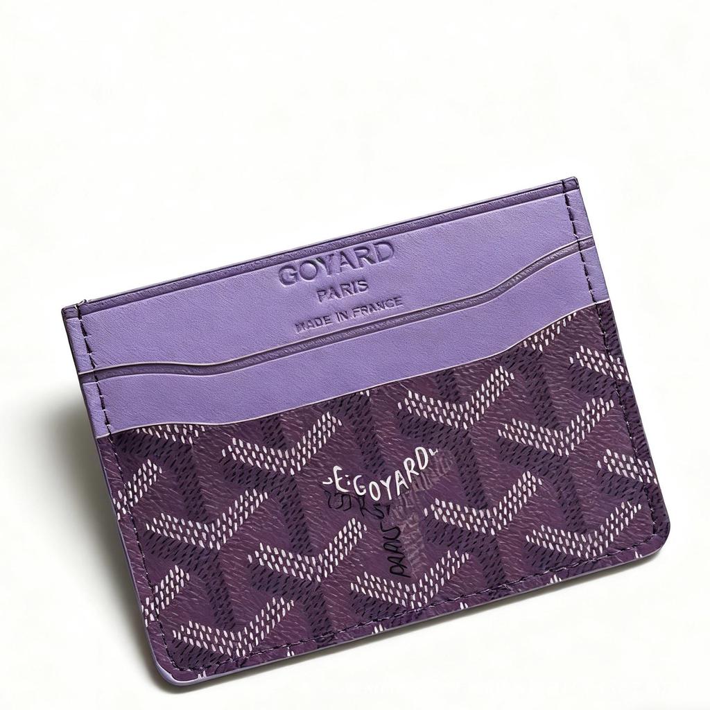 Goyard Goya Mały Wizytownik: Ultracienki portfel na karty z nadrukiem w pepitkę dla kobiet
