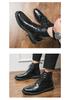 Men's High-Top Lace-Up Leather Boots, Trendy Burnished Style, Large Sizes for Autumn/Winter Outdoor Fashion