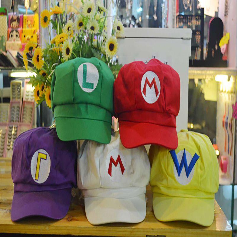 Gorra de Béisbol de Super Mario Bros Luigi Para Adultos y Niños Unisex Accesorio de Disfraz Cosplay