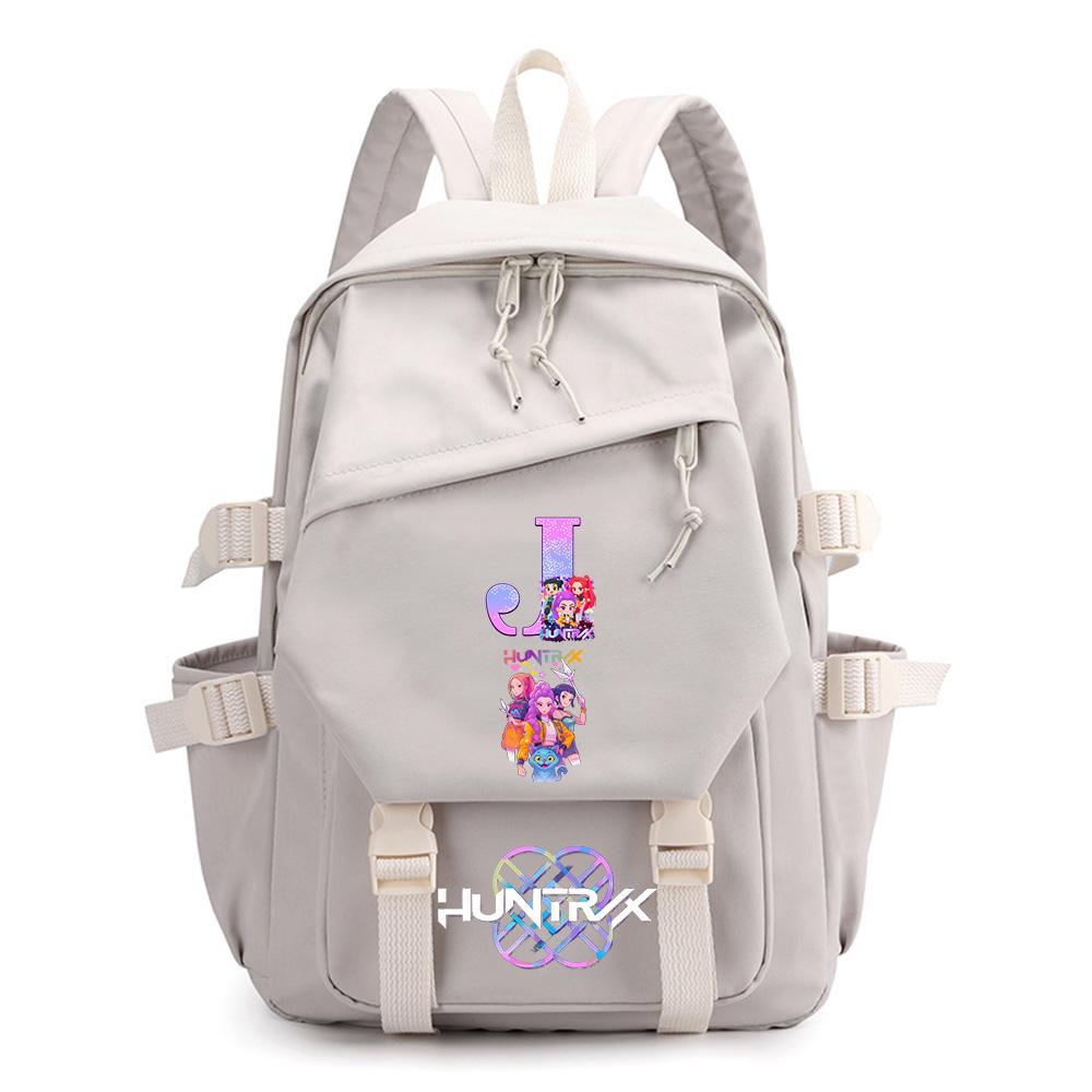 Anime English Letter A-Z Printed Backpack for Teenager Student Girl Boy Back To School BookBag Men Women Travel Bag Mochila