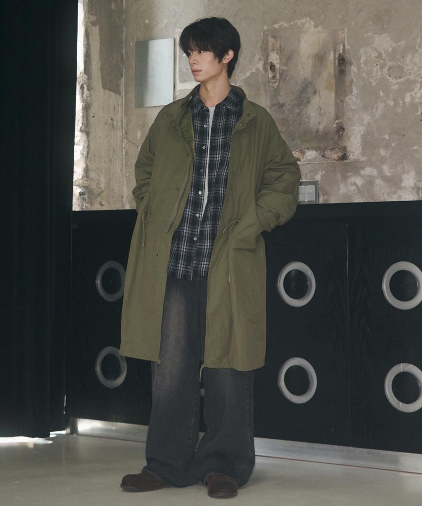 Leathery M-65 Fishtail Oversized Long Parka [2 Colors]