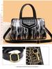 Women's Retro Crocodile Pattern Handbag - Large Capacity, High-End Shoulder & Crossbody Tote