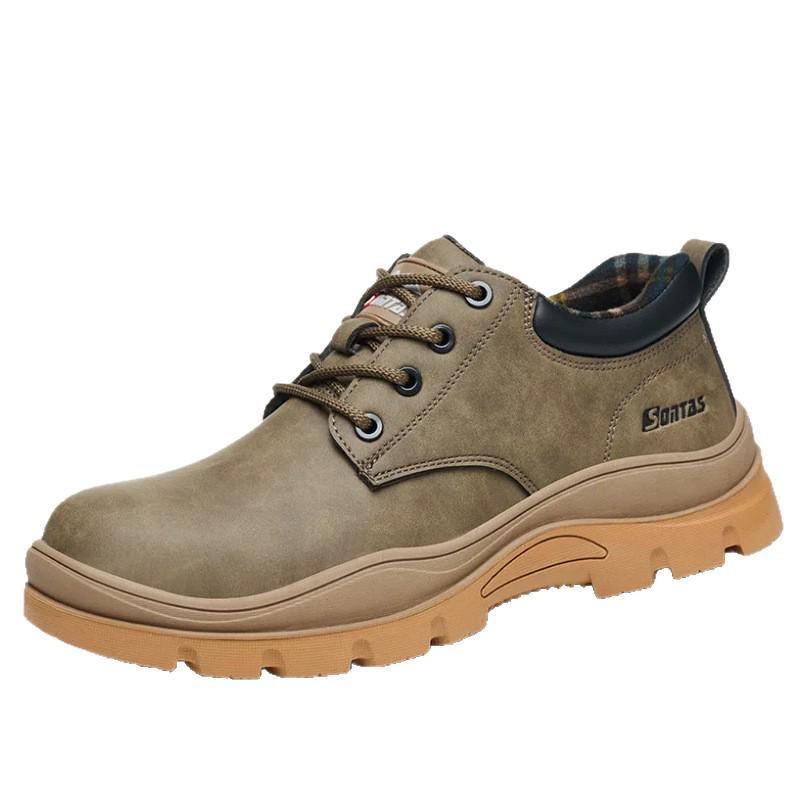 Men’s Summer Breathable Steel Toe Work Safety Shoes – Anti-smash, Anti-puncture, Insulated for Construction Workers