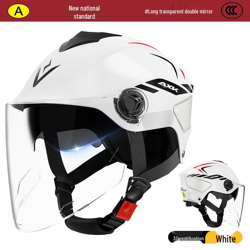 3C Certified Summer Electric Motorcycle Helmet: Sun Protection, Safety, Universal Fit for Men and Women