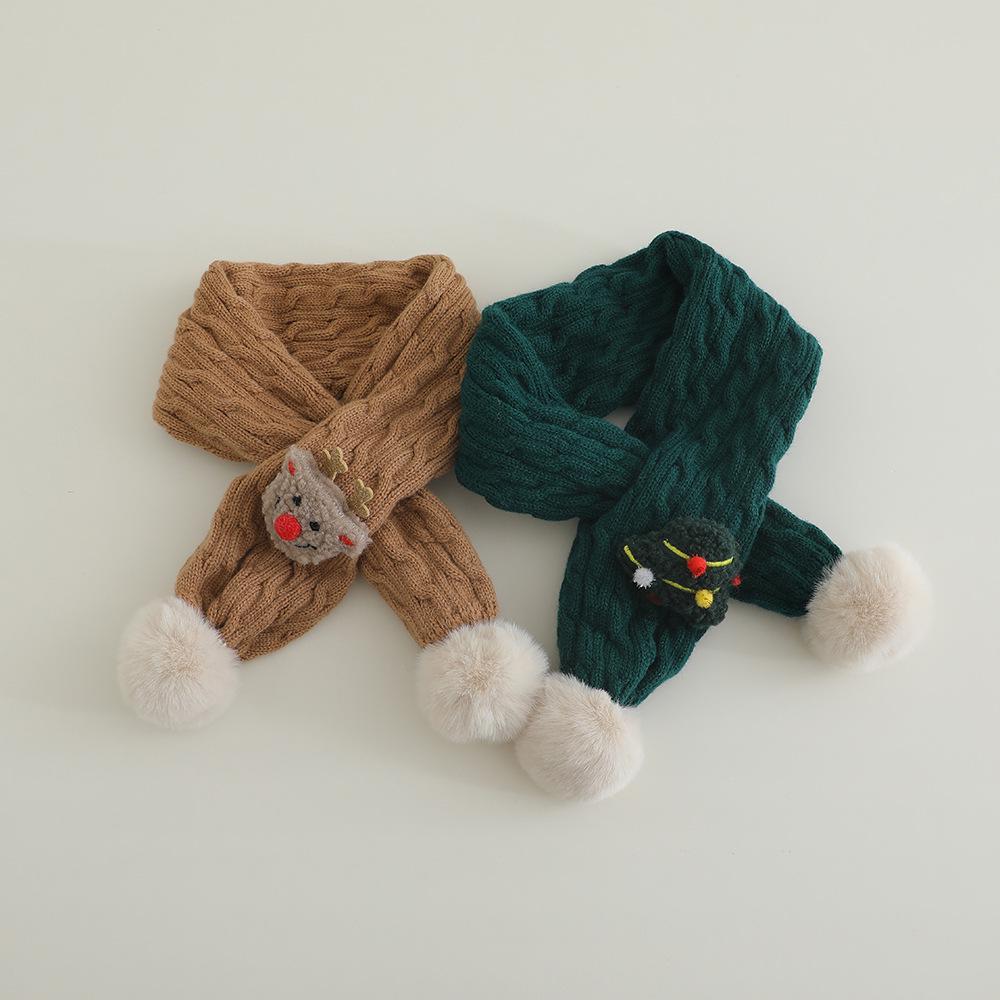 Children's Autumn & Winter Pom-Pom Knit Scarf - Warm, Cute, Cold-Proof Neck Protector