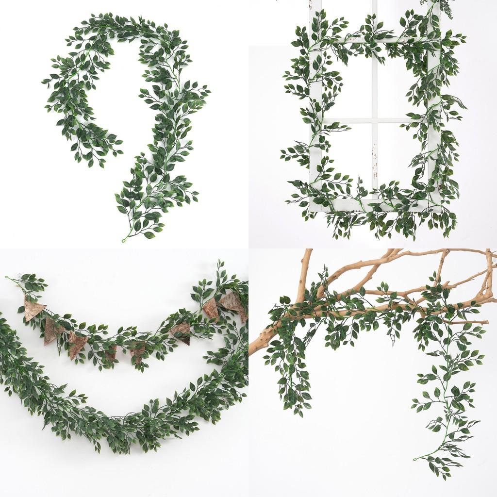 Banyan Leavesfake Botanical Vine With Silk Leaves For Home Office Wall Decor