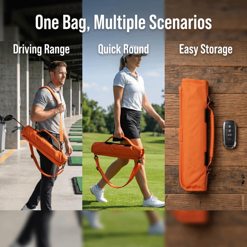 Durable Golf Club Bag Adjustable Shoulder Strap Golf Club Carrier Bag  Walking Golf