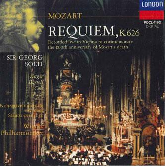 

CD SIR GEORG SOLTI - Mozart Requiem POCL1192 POLYDOR Japan Classical Used