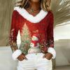Long Sleeve Shirts For Women Cute Tops Christmas Prints Tees Blouses Casual Plus Size Basic Tops Pullover